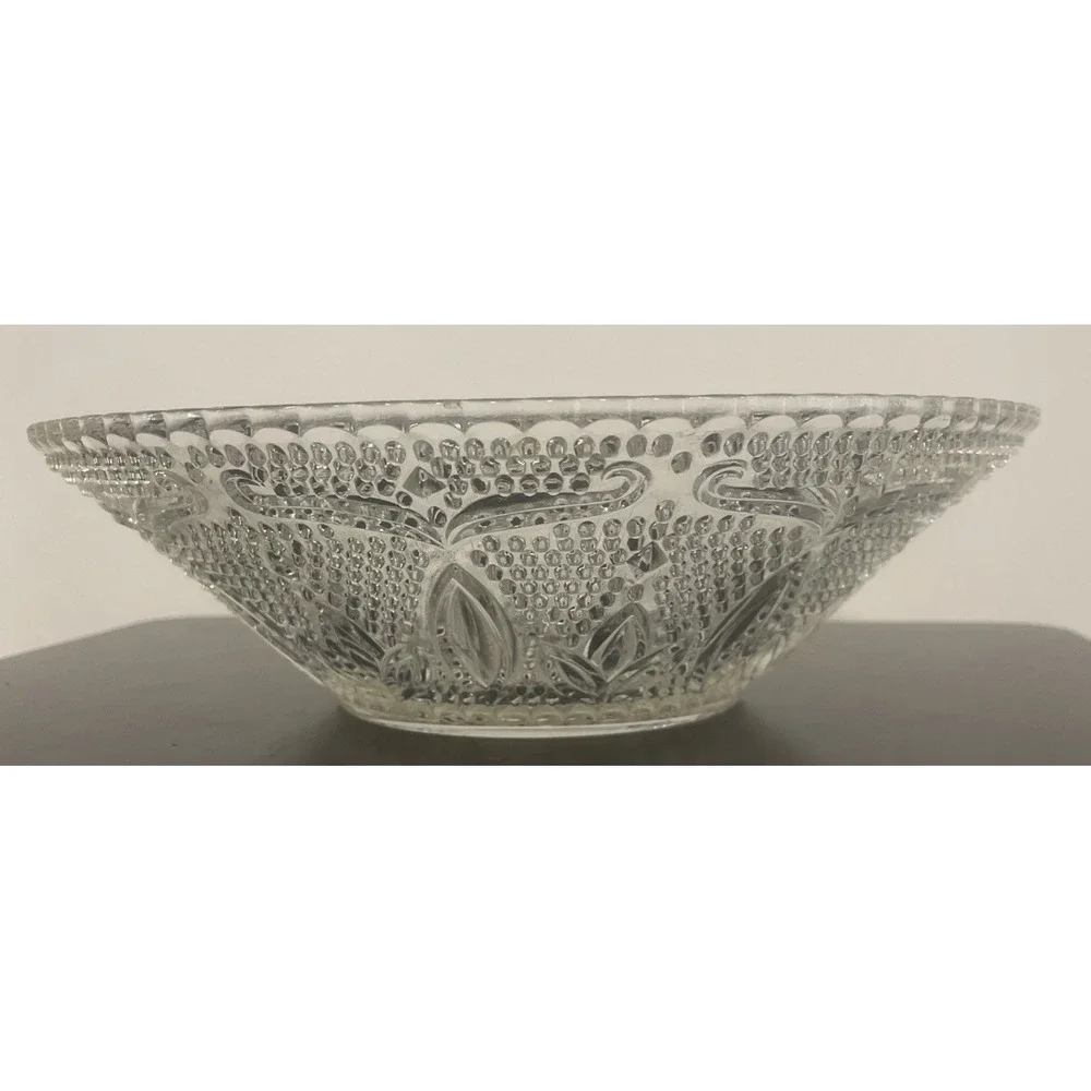 Vintage 1940's HERITAGE HOBNAIL Federal Glass Fruit Serving Bowl 10.5